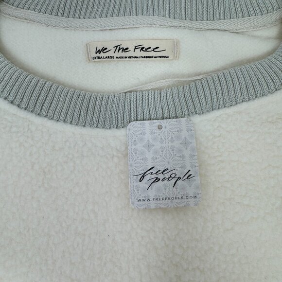 We The Free Cozy Camden Teddy Sweatshirt in Vanilla Ice Cream XL NWT - Picture 12 of 13